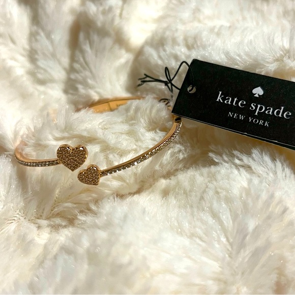 Kate Spade Yours Truly Pave Open Hinge Cuff, Rose Gold NWT - Picture 2 of 4